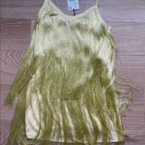 Zara Yellow Fringe Dress - never worn!